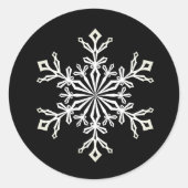 Kerst sticker-Snowflake Ronde Sticker (Voorkant)