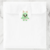 Kerst sticker van buitenaards wezen 1 (Tas)