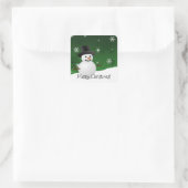 Kerst sticker van de groene sneeuwwinter (Tas)