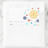 Kerst sticker van kleurrijk Snowflakes (Tas)