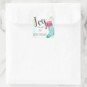 Kerst sticker van kousen en van stangen (Tas)