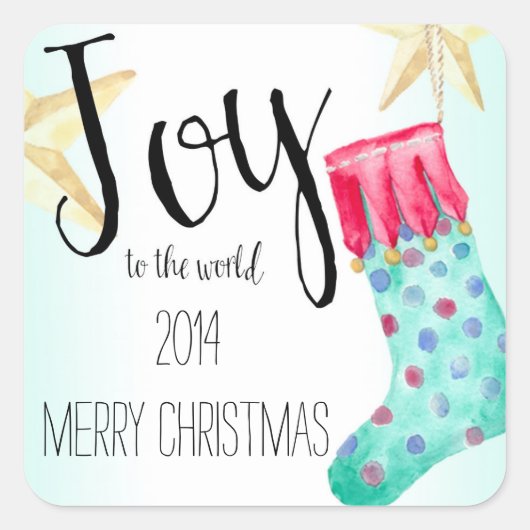 Kerst sticker van kousen en van stangen (Voorkant)