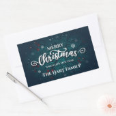 Kerst sticker van sterren en bessen (Envelop)