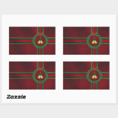 Kerst sticker van sterren en strips (Vel)