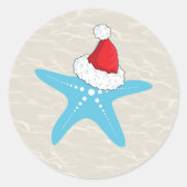 Kerst sticker van tropische zeesterren (Voorkant)