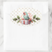 Kerst sticker van vogels en Cadeaus (Tas)