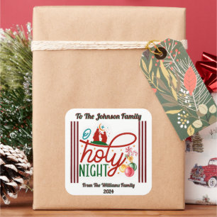 Kerst sticker voor de Heilige Nacht