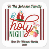 Kerst sticker voor de Heilige Nacht (Voorkant)