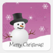 Kerst sticker voor de wintergeneratie van roze Sno (Voorkant)