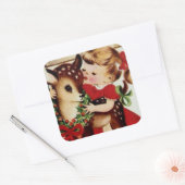  Kerst sticker voor meisjes en rendieren (Envelop)