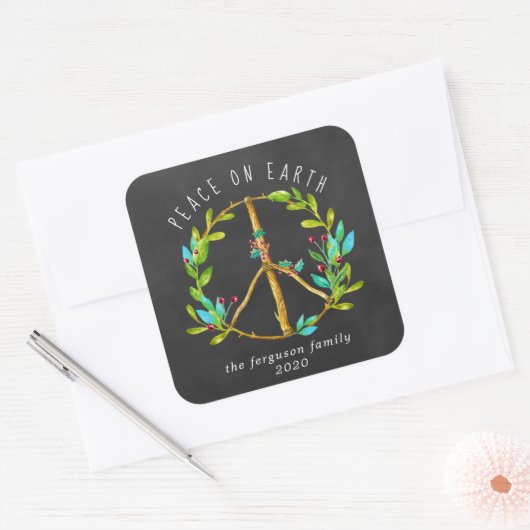 Kerst sticker | Vrede op aarde (Envelop)
