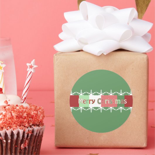 Kerst sticker weergegeven GROEN, maar u kiest kleu (Feest)