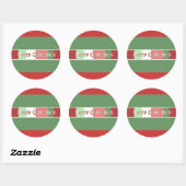 Kerst sticker weergegeven rood, maar u kiest kleur (Vel)