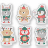 Kerst stickercollectie met personages sticker (Voorkant)