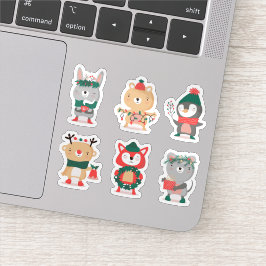 Kerst stickercollectie met personages sticker