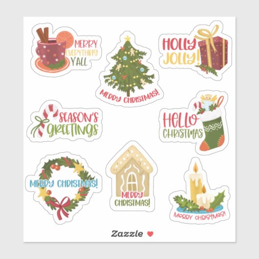 Kerst stickers (Vel)