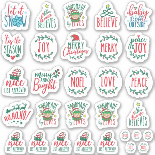 Kerst stickers (Voorkant)