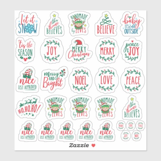 Kerst stickers (Vel)
