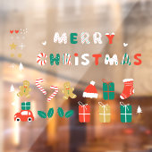 Kerst stickers aan de voorzijde van de winkel 01 (Vel 2)