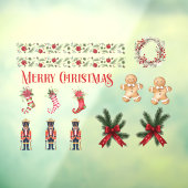 Kerst stickers aan de voorzijde van de winkel 02 (Vel 3)