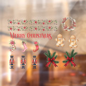 Kerst stickers aan de voorzijde van de winkel 02 (Vel 2)
