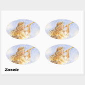 Kerst stickers Angel Oval (Vel)