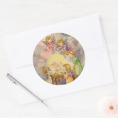 Kerst stickers/Baby Jezus Ronde Sticker (Envelop)
