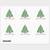 Kerst stickers/Baby's eerste Kerstmis Ronde Sticker (Vel)