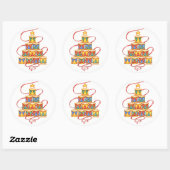 Kerst stickers Boom van Drums Rond (Vel)