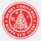 Kerst stickers Feestelijke envelopzegels (Voorkant)