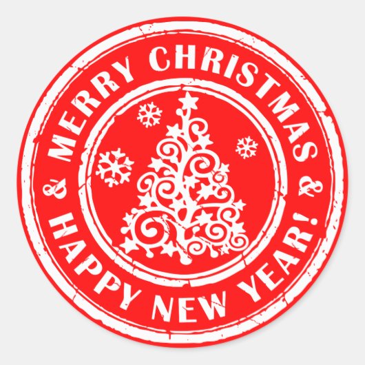 Kerst stickers Feestelijke envelopzegels (Voorkant)