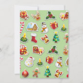 Kerst stickers Festive Pattern Feestdagenkaart (Voorkant)