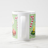 Kerst stickers Festive Pattern Grote Koffiekop (Achterkant)