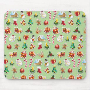 Kerst stickers Festive Pattern Muismat