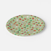 Kerst stickers Festive Pattern Papieren Bordje (Gekanteld)