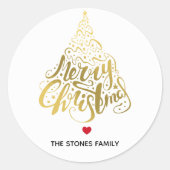 Kerst stickers / gouden kerstlabels (Voorkant)