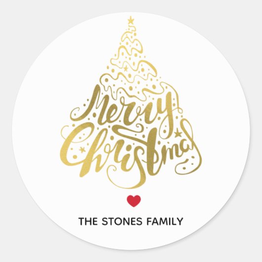 Kerst stickers / gouden kerstlabels (Voorkant)