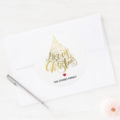 Kerst stickers / gouden kerstlabels (Envelop)