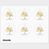 Kerst stickers / gouden kerstlabels (Vel)