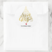 Kerst stickers / gouden kerstlabels (Tas)