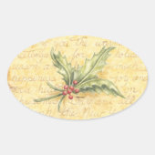 Kerst stickers Holly Leaves (Voorkant)