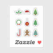 Kerst stickers instellen (Vel)