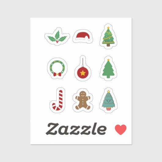 Kerst stickers instellen (Vel)