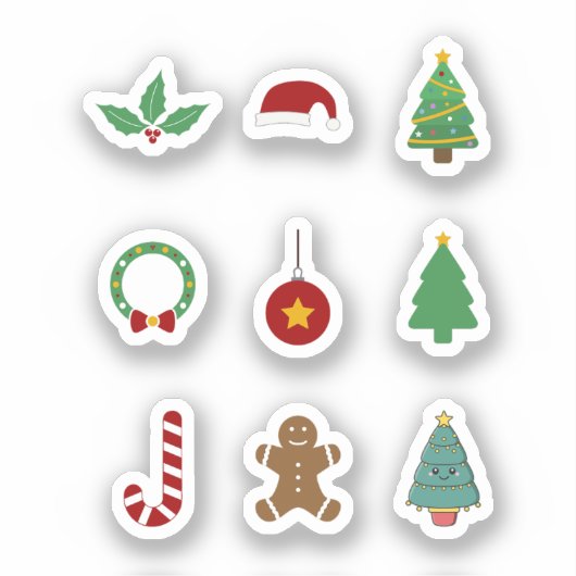 Kerst stickers instellen (Voorkant)