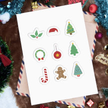 Kerst stickers instellen