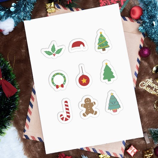 Kerst stickers instellen
