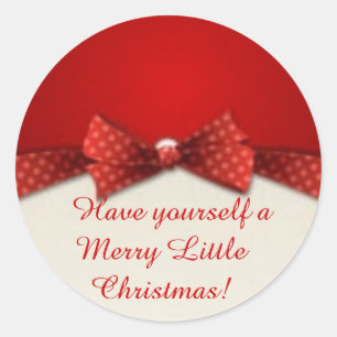 Kerst stickers met een paarse staart