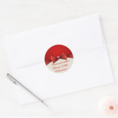 Kerst stickers met een paarse staart (Envelop)