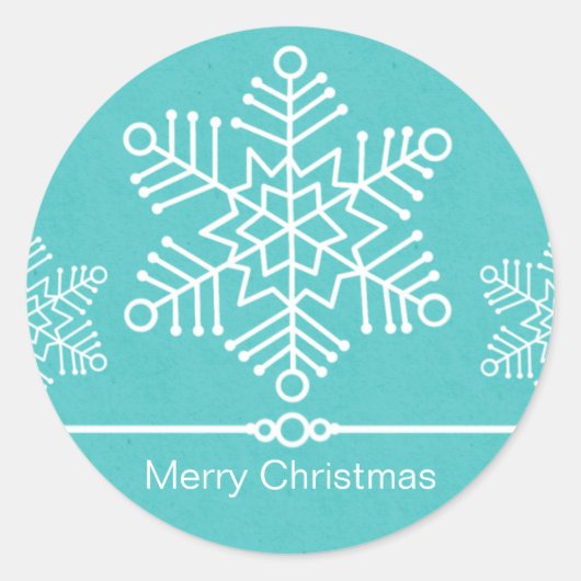 Kerst stickers met fijne sneeuwvlokken (Voorkant)