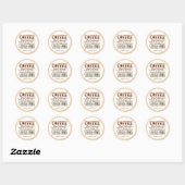 Kerst stickers met glanzende koffie (Vel)